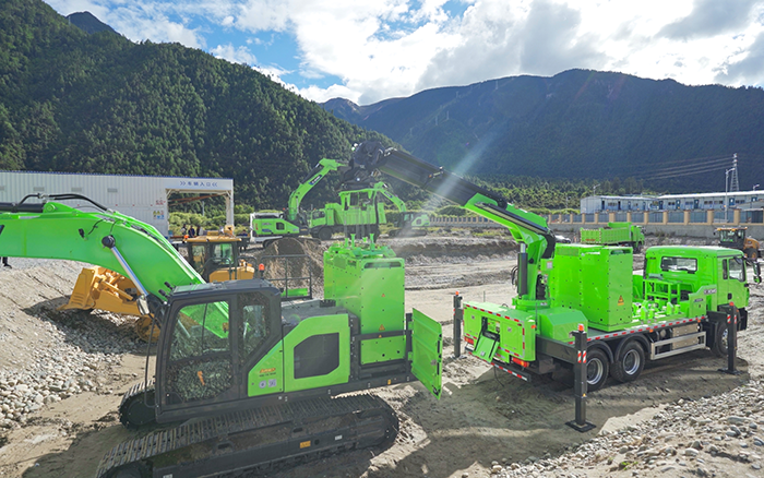 工程补能总卡壳？皇家国际移动换电车让设备8分钟满电复工