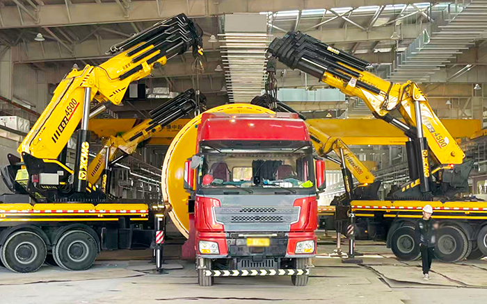 四臂联动破局！皇家国际 SQZ4500C 低矮厂房 “扛鼎” 160t