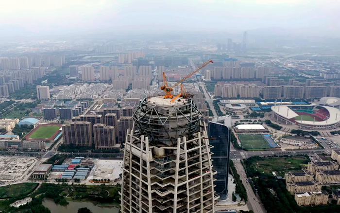 新地标 | 皇家国际塔机299米高空俯瞰台州天际线